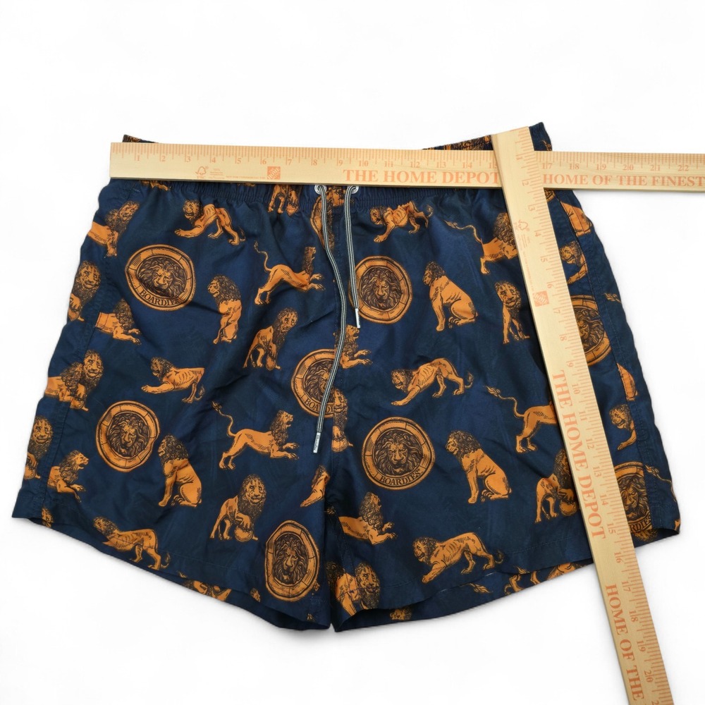 Boardies Apparel Mens 3XL Swim Trunks Blue Gold Lion Print Tropical Vibes Shorts - Picture 8 of 8